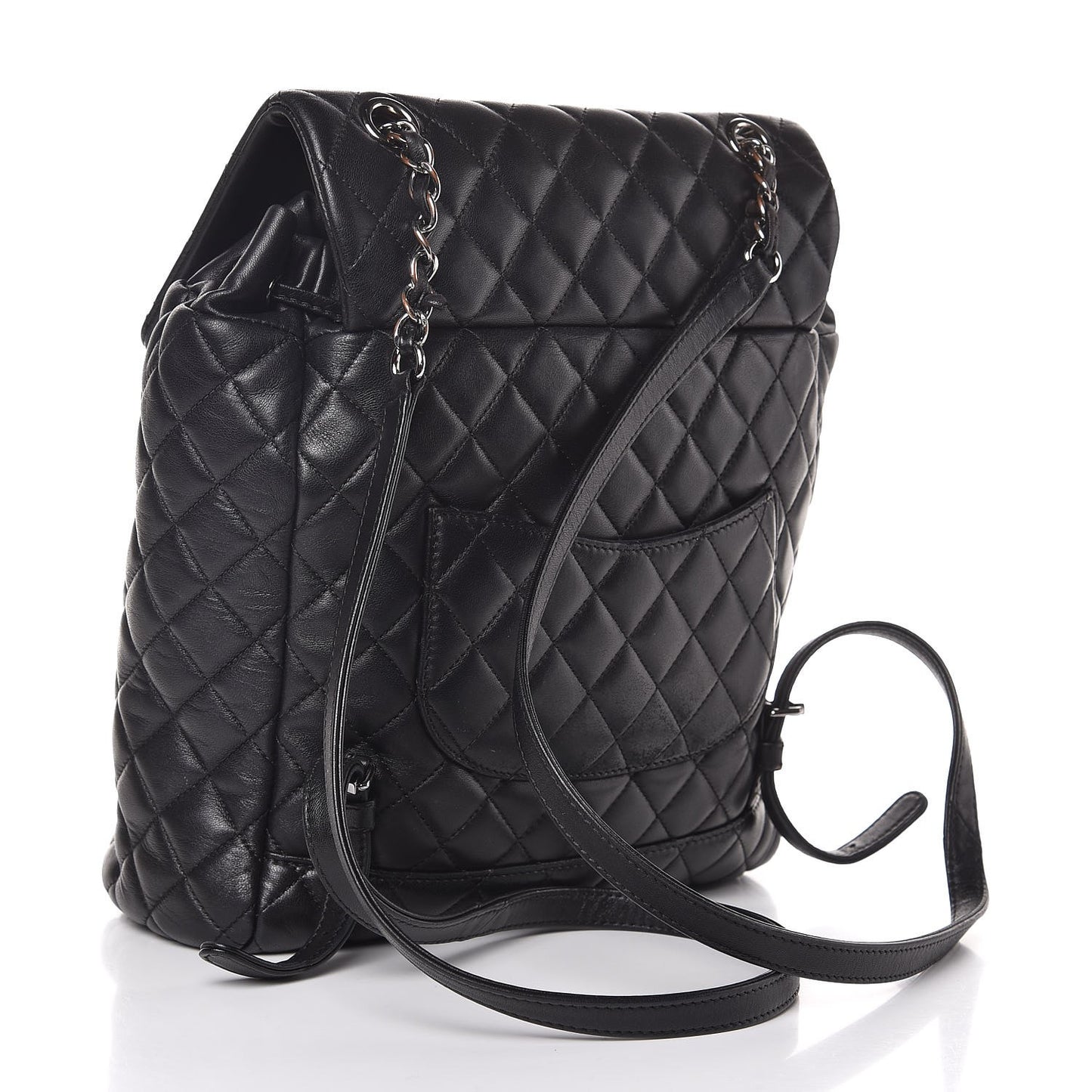 Lambskin Quilted Large Urban Spirit Backpack Black