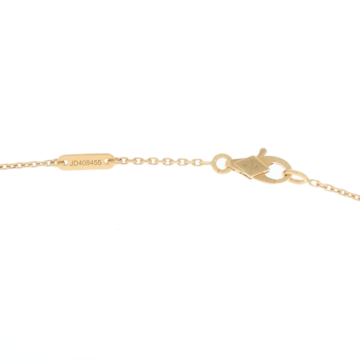 18K Yellow Gold Mother of Pearl Sweet Alhambra Pendant Necklace