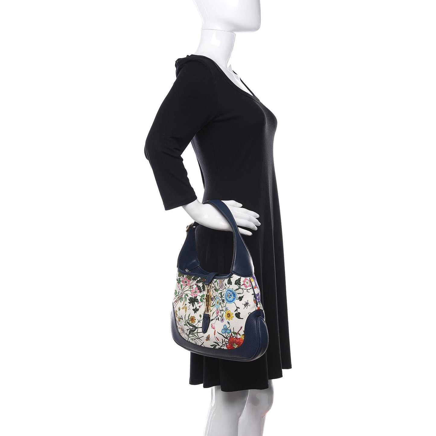 Canvas Flora Medium Jackie Hobo Blue Agata