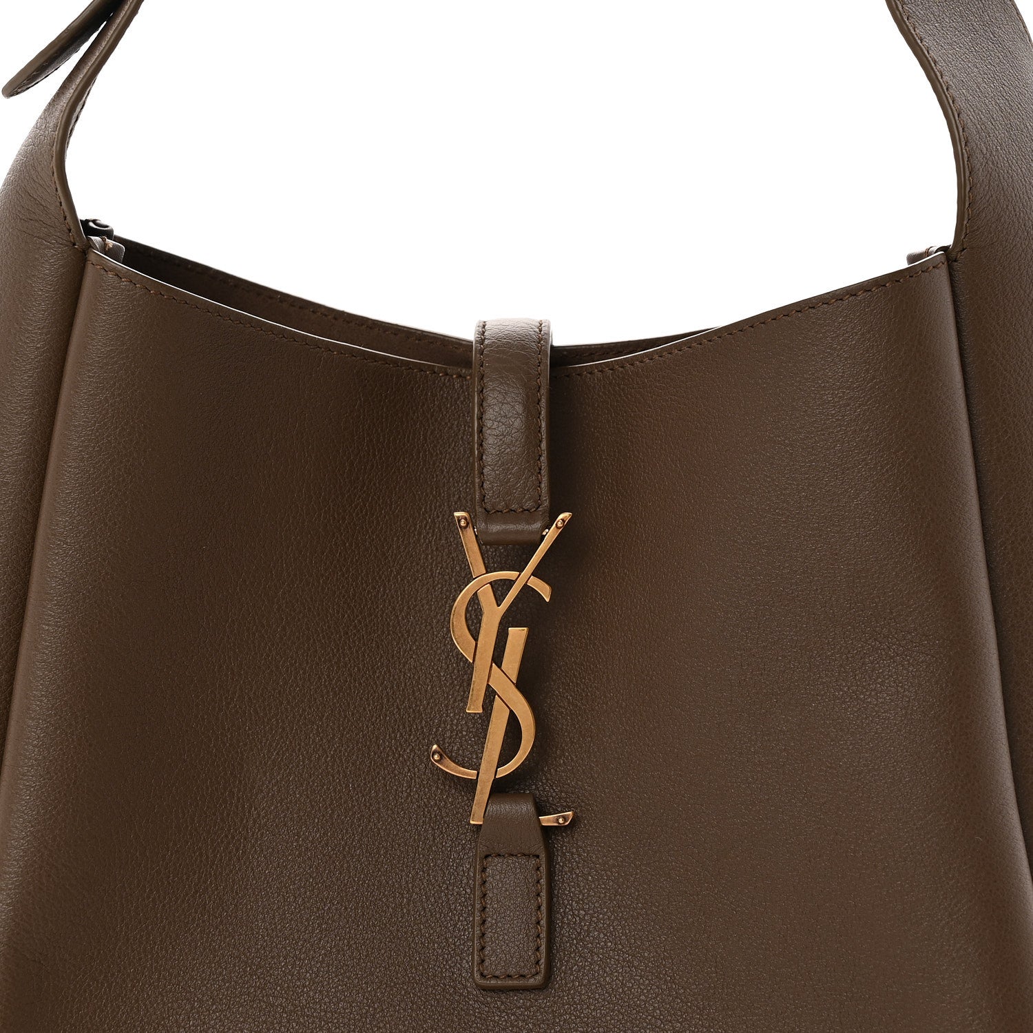 Saint Laurent Smooth Calfskin Small Le 5 A 7 Soft Hobo New Pecan Brown 8 of 10
