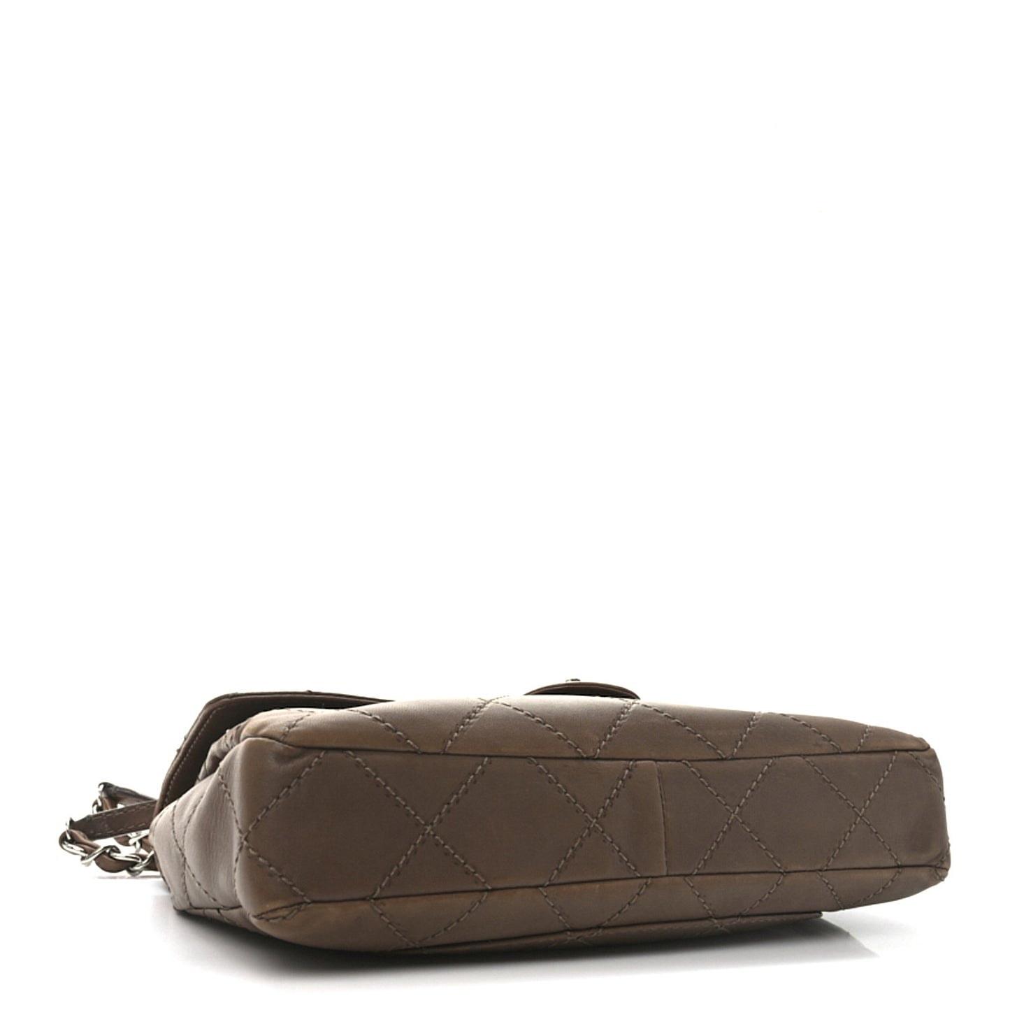 Lambskin Stitched Orient Express Flap Brown