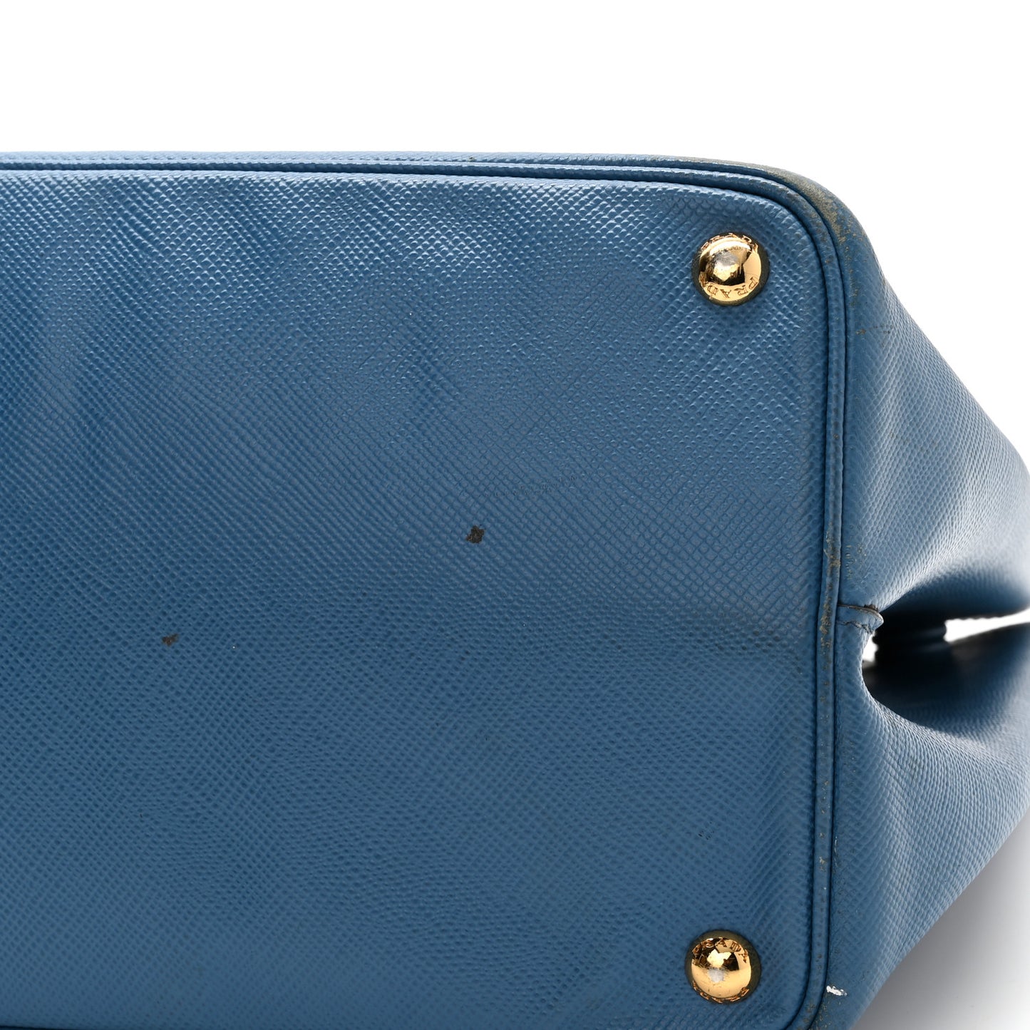 Saffiano Cuir Medium Double Bag Cobalto