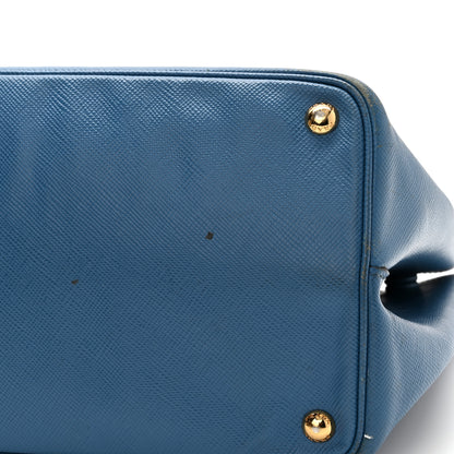 Prada Saffiano Cuir Medium Double Bag Cobalto 10 of 17