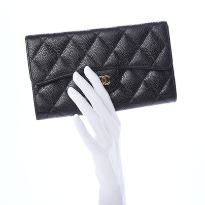 Chanel Caviar Quilted Large Flap Wallet Black 2 of 8
