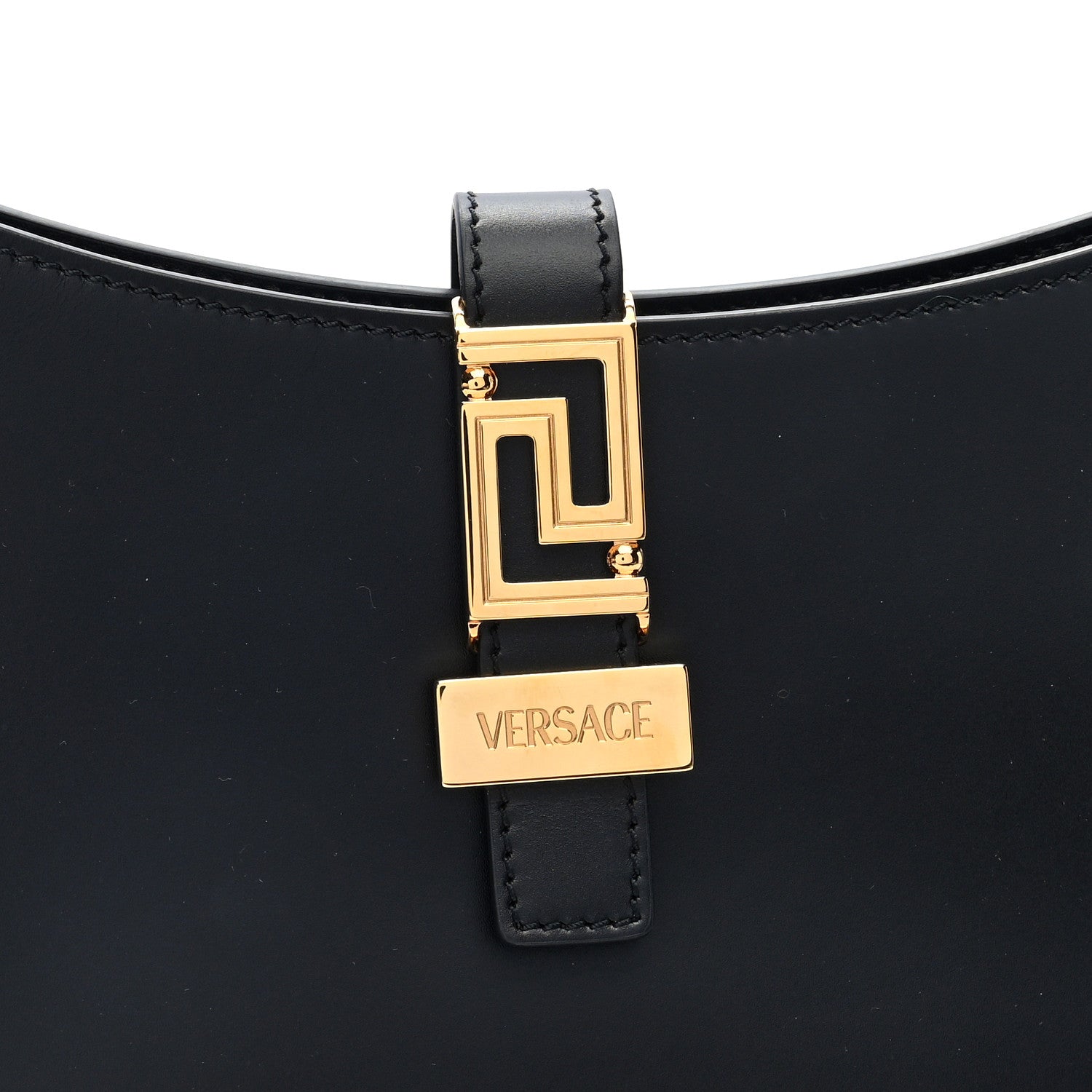 Versace Calfskin Large Greca Goddess Hobo Black 7 of 9