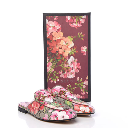 Gucci GG Supreme Monogram Blooms Womens Princetown Slippers 36.5 Beige Multicolor Dry Rose 12 of 12