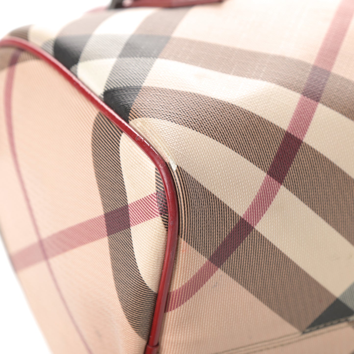 Patent Nova Check Chester Bowling Bag Raspberry Sorbet