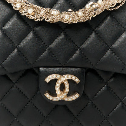 Chanel Lambskin Medium Westminster Pearl Flap Black 8 of 11