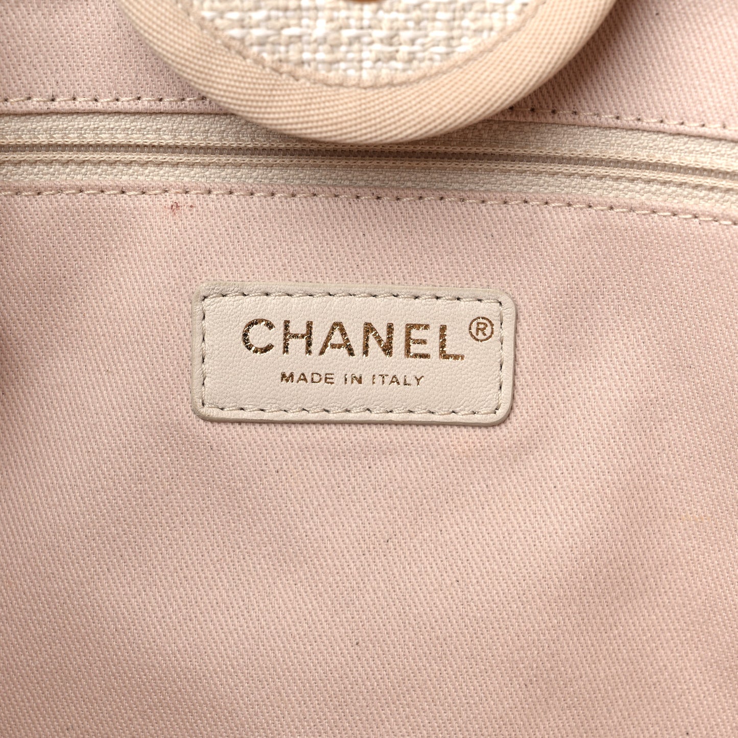 Canvas Large Deauville Tote Light Beige