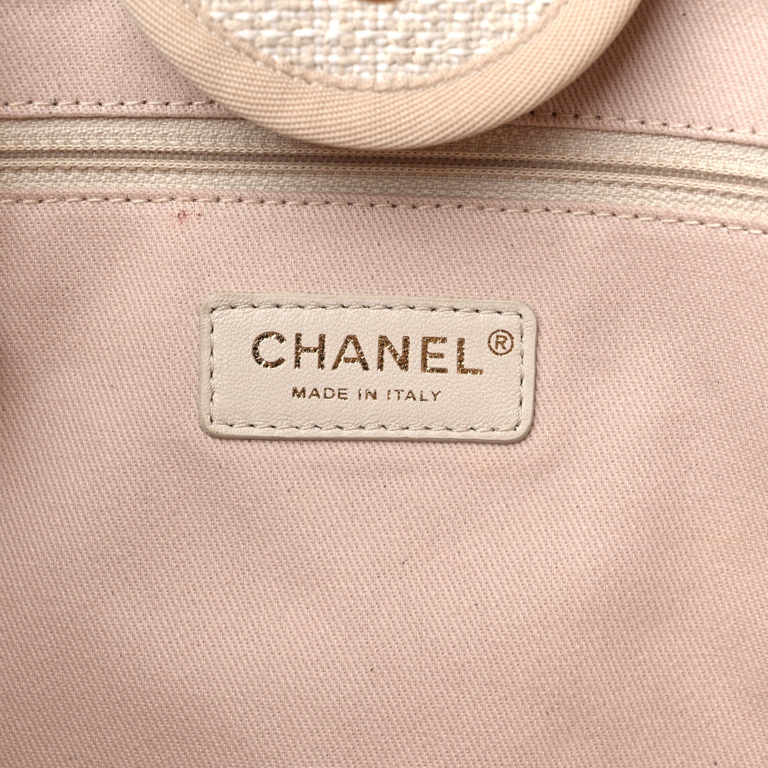 Chanel Canvas Large Deauville Tote Light Beige 6 of 10