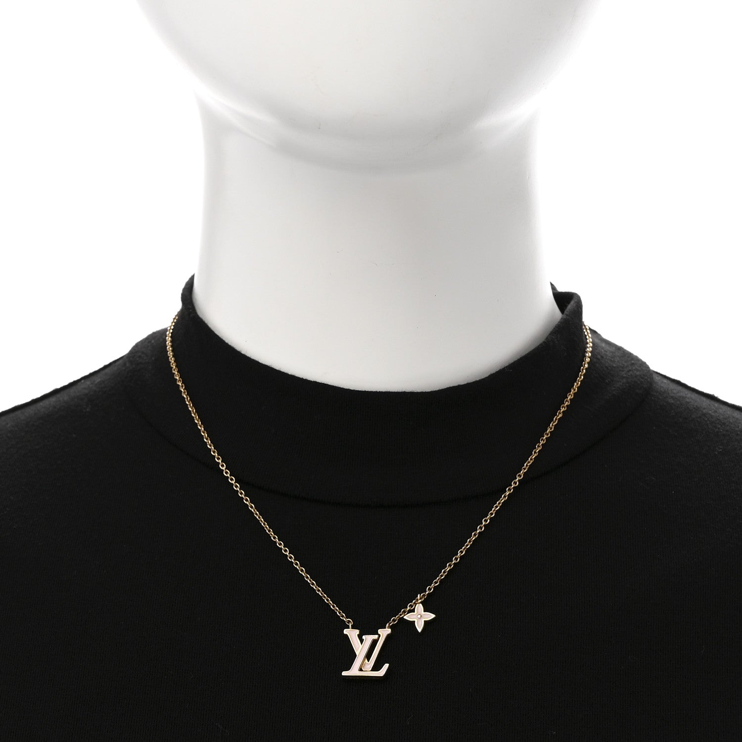 Louis Vuitton Enamel LV Iconic Necklace Gold Pink 2 of 7