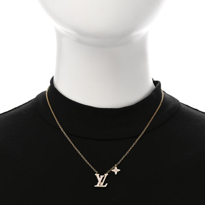 Louis Vuitton Enamel LV Iconic Necklace Gold Pink 2 of 7
