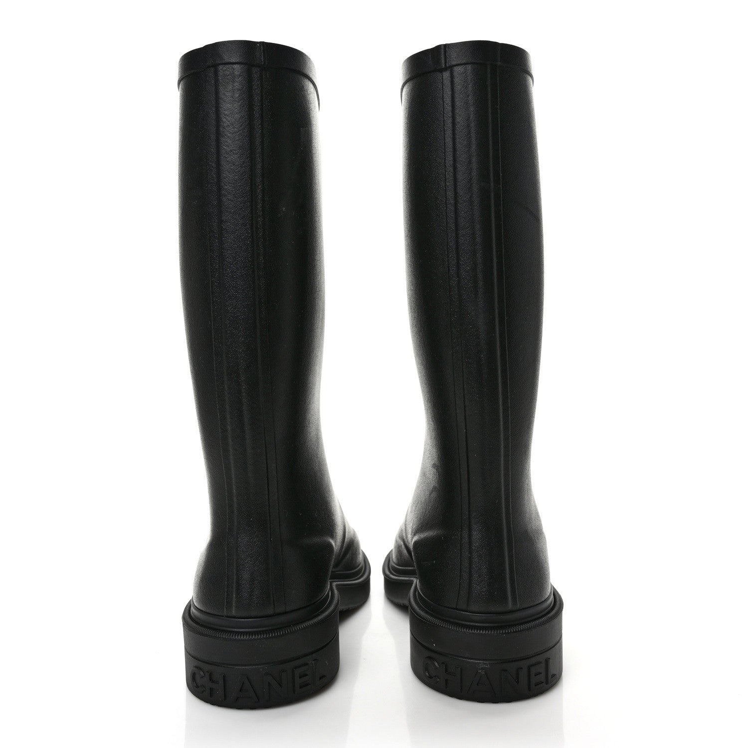 Chanel Caoutchouk CC High Boots 38 Black 5 of 8