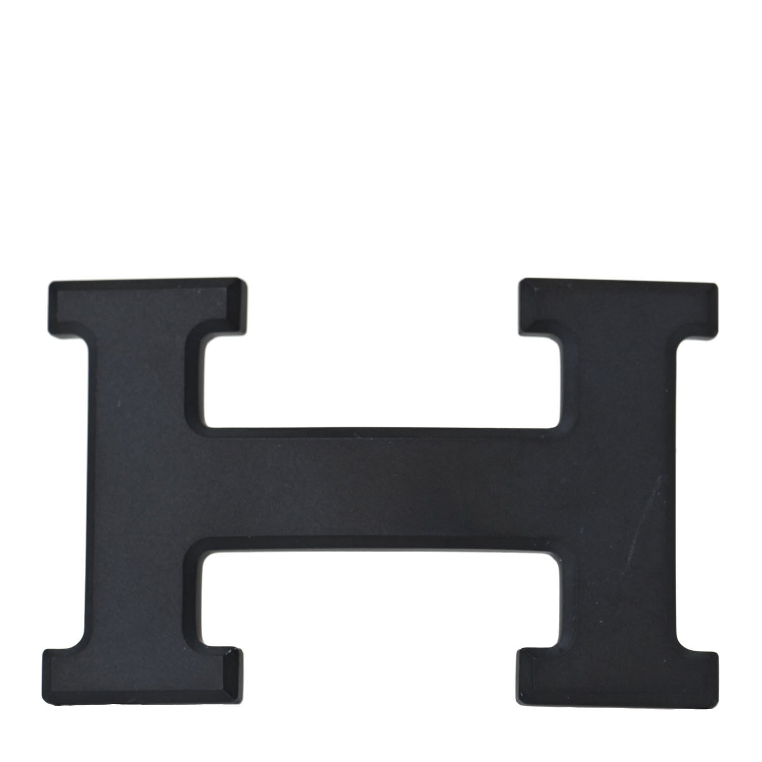 Hermes PVD Plated 32mm H Belt Buckle Black 1 of 3