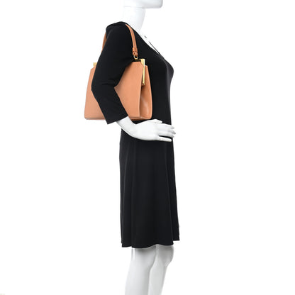 Mansur Gavriel Vegetable Tanned Calfskin Elegant Top Handle Bag Cammello 2 of 8