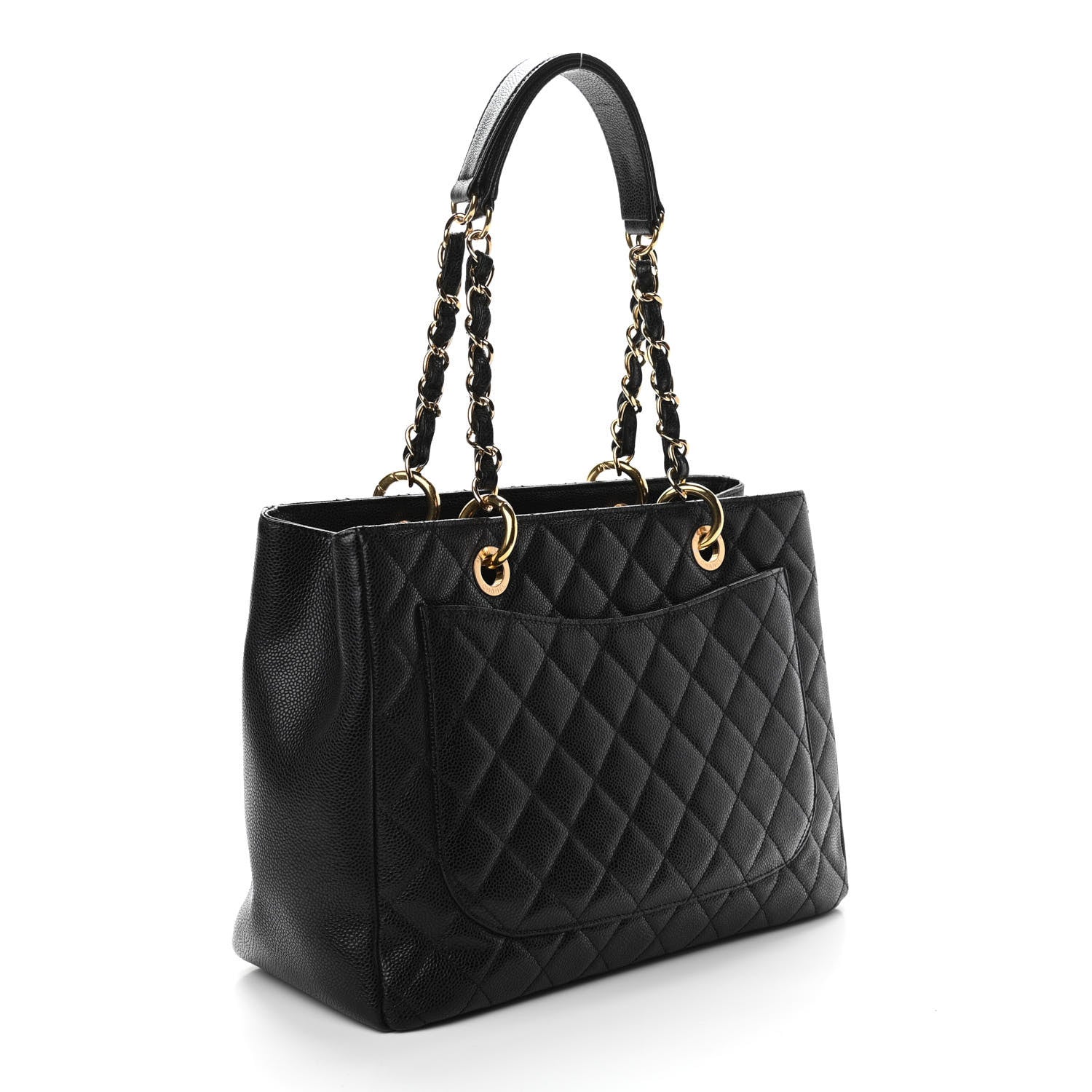 Chanel Caviar Quilted Grand Shopping Tote GST Black 3 of 12