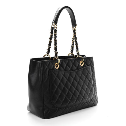 Chanel Caviar Quilted Grand Shopping Tote GST Black 3 of 12