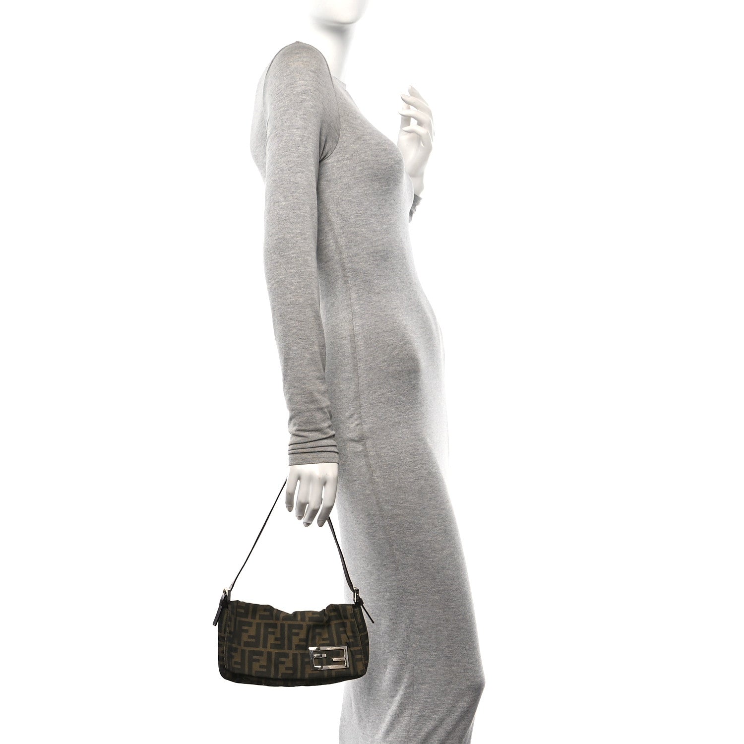 Fendi Zucca Baguette Shoulder Bag Tobacco 2 of 10