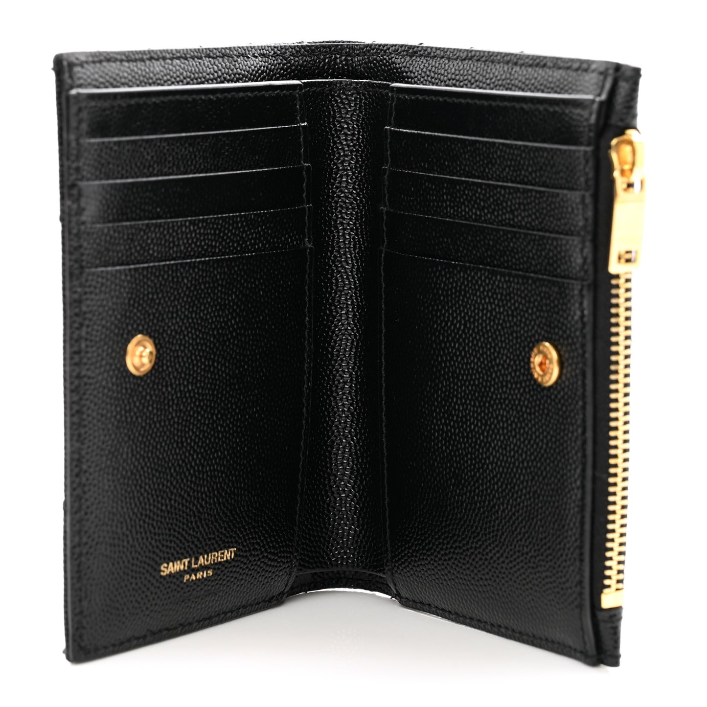 Grain De Poudre Matelasse Chevron Monogram Zipped Card Case Black