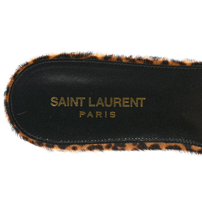 Saint Laurent Calf Hair Leopard Print Tribute 05 Slide Sandals 41 Manto Natural 7 of 10