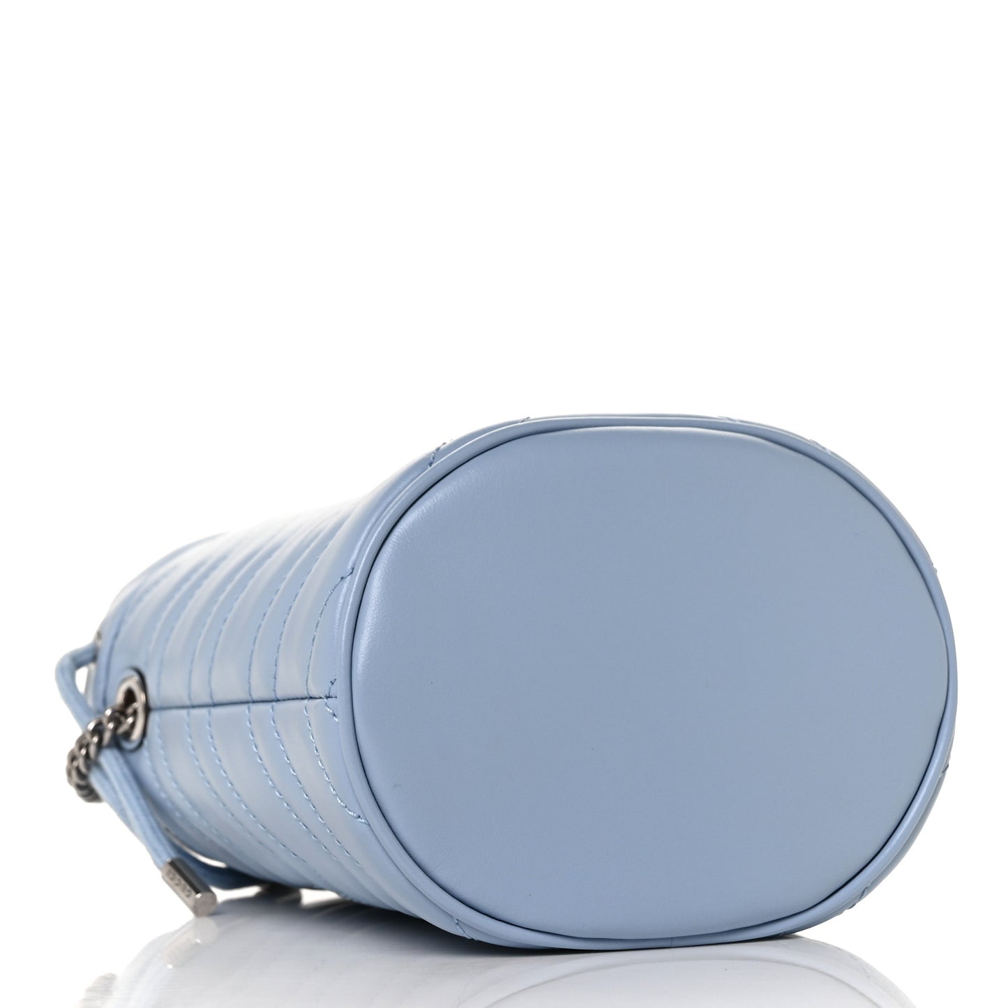 Calfskin Matelasse Mini GG Marmont 2.0 Bucket Bag Porcelain Light Blue