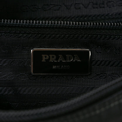Prada Tessuto Nylon Studded New Vela Shoulder Bag Black Pink 6 of 9