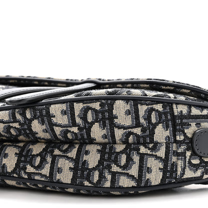 Christian Dior Oblique Saddle Bag Blue 10 of 11