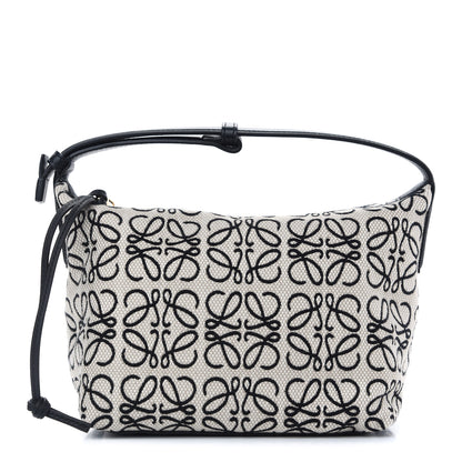 Loewe Jacquard Anagram Calfskin Small Cubi Bag Ecru Black 1 of 9