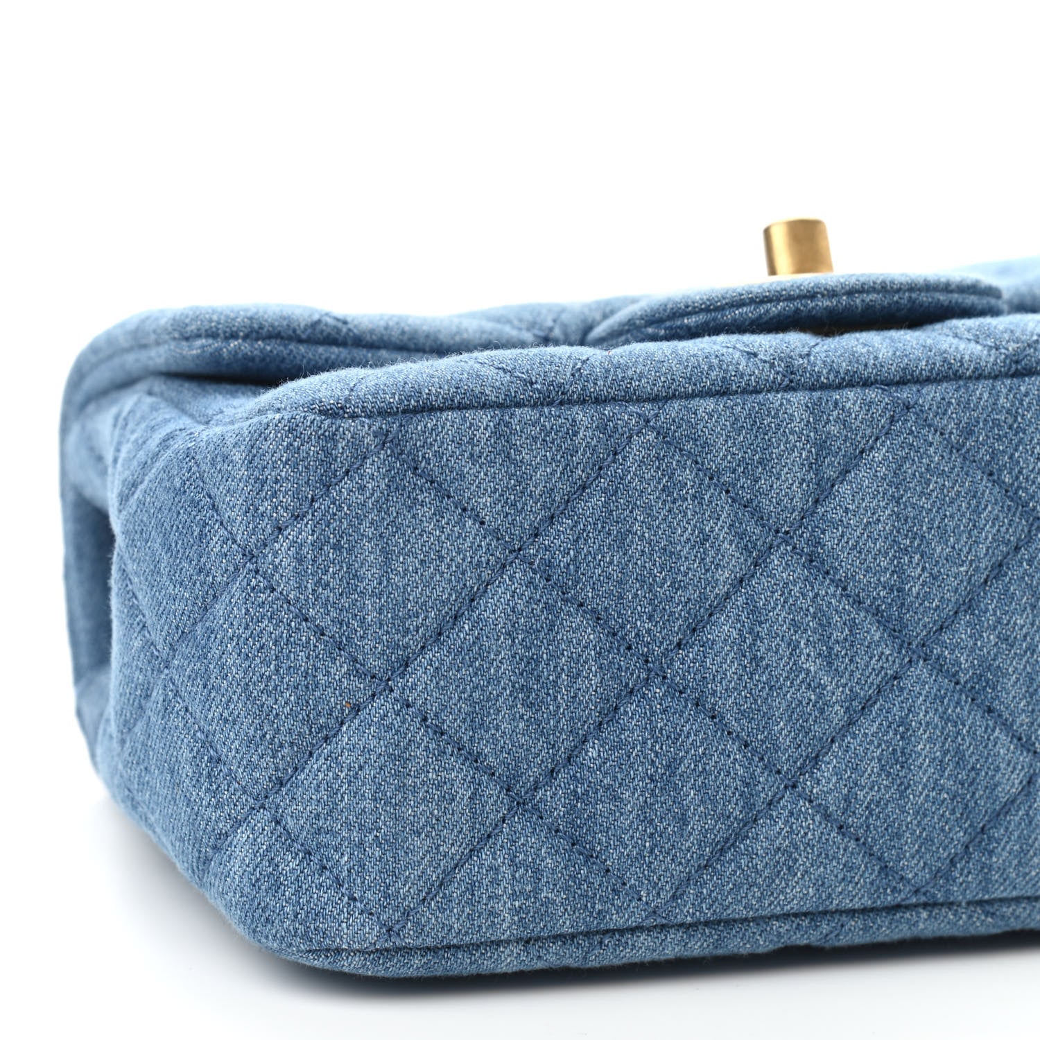 Chanel Denim Quilted Mini Pearl Crush Flap Blue 8 of 9