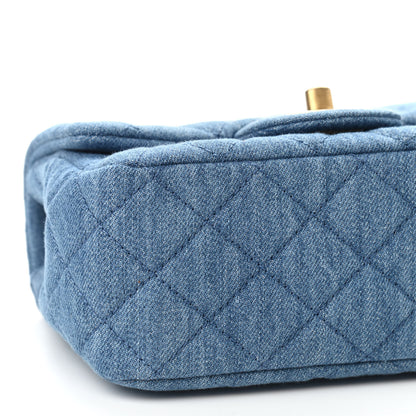 Chanel Denim Quilted Mini Pearl Crush Flap Blue 8 of 9