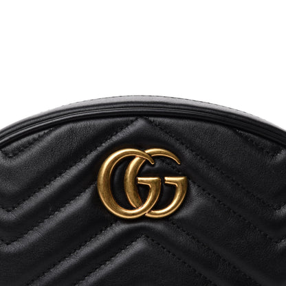 Gucci Calfskin Matelasse GG Marmont Belt Bag 85 34 Black 12 of 12