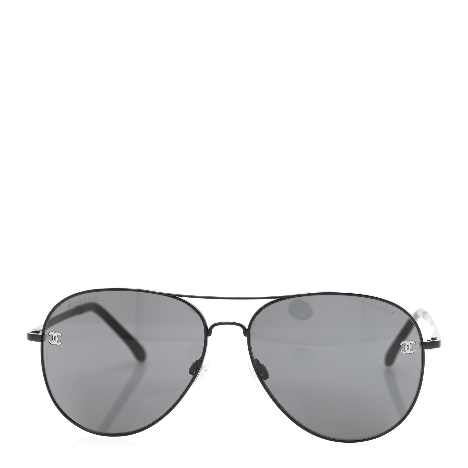 Chanel Aviator CC Sunglasses 4189-T-Q Black 2 of 8