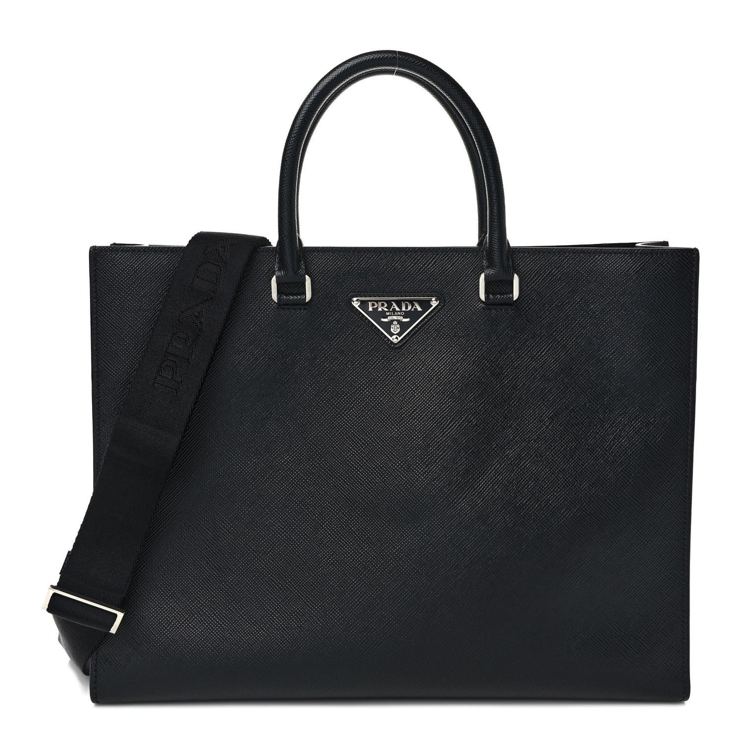 Saffiano Cuir Tote Bag Black