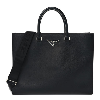 Prada Saffiano Cuir Tote Bag Black 1 of 8
