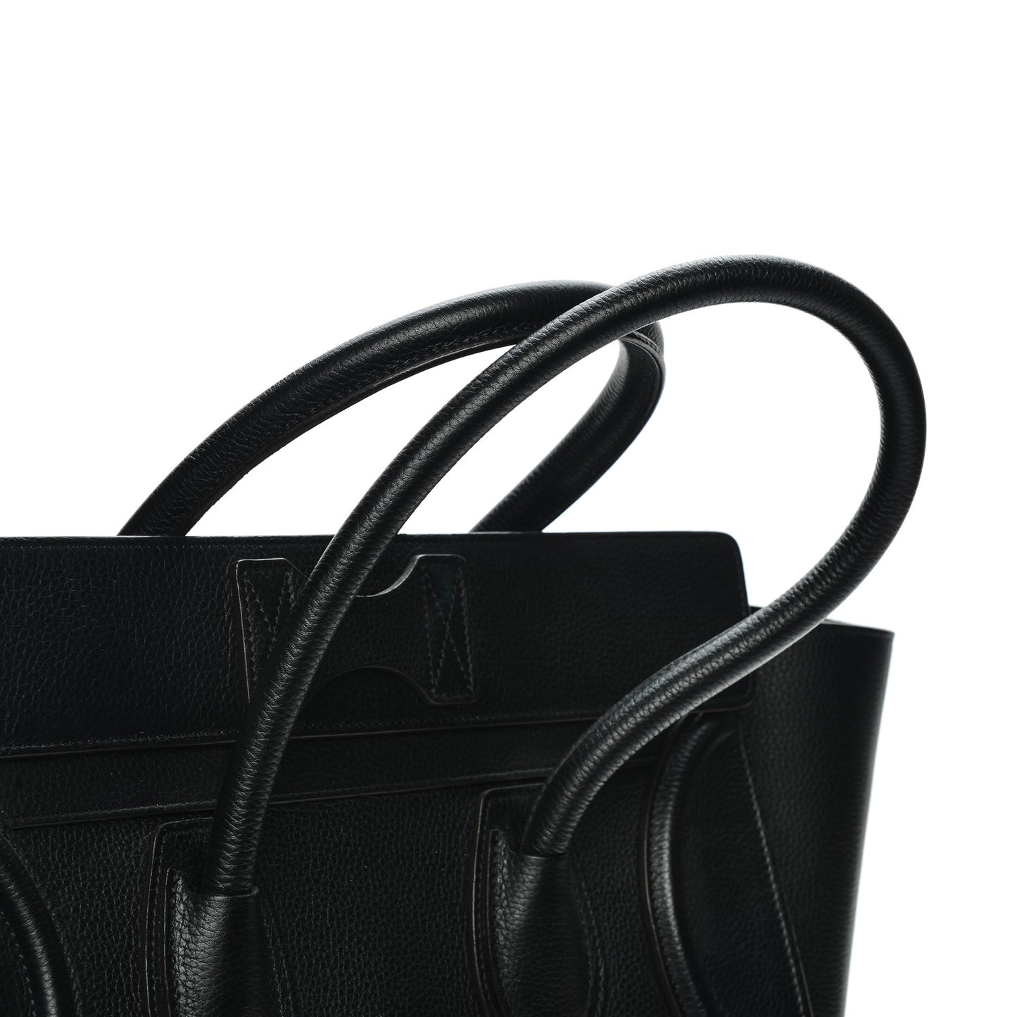 Drummed Calfskin Mini Luggage Black