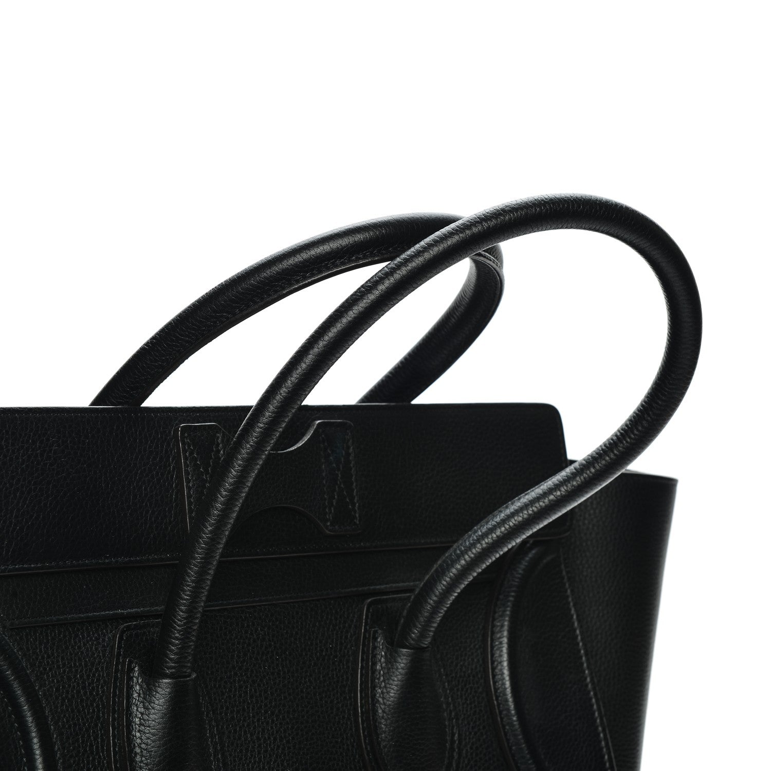 Celine Drummed Calfskin Mini Luggage Black 8 of 8