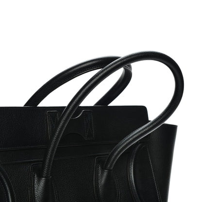 Celine Drummed Calfskin Mini Luggage Black 8 of 8