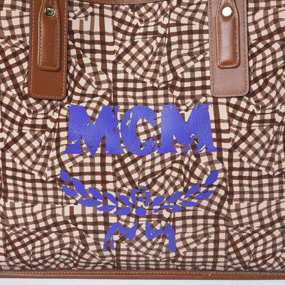 MCM Visetos Medium Liz Reversible Shopper Tote Cognac 21 of 22