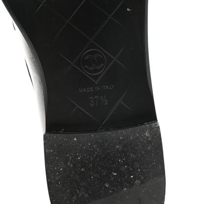 Chanel Lambskin Quilted CC Turnlock Loafers 37.5 Black 7 of 11