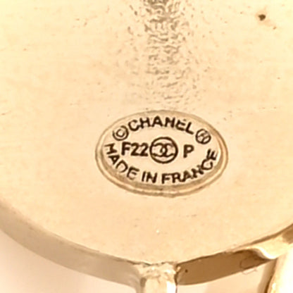 Chanel Metal Pearl Mademoiselle Drop Earrings Gold 4 of 5