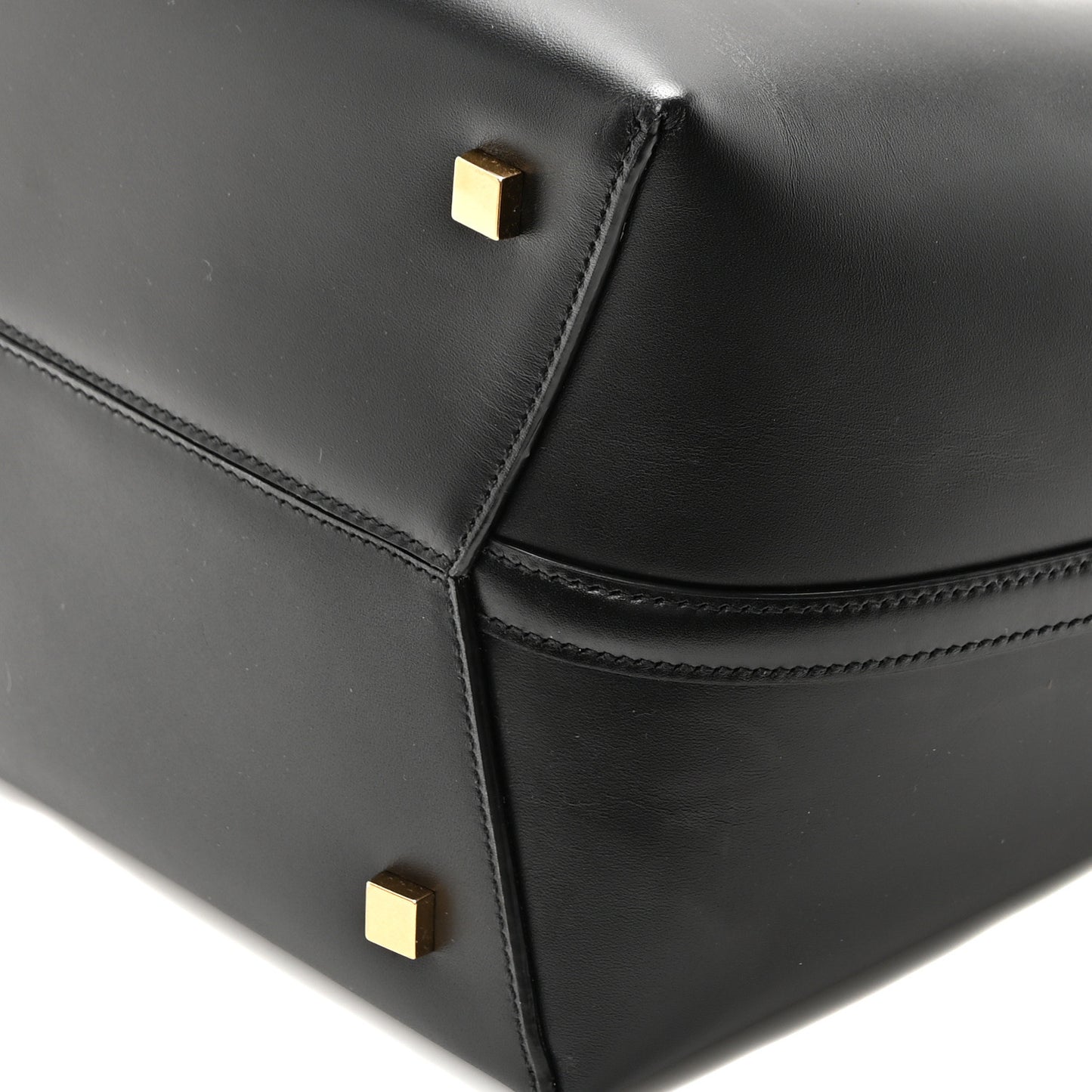 Smooth Shiny Calfskin Monogram Le 37 Bucket Bag Black
