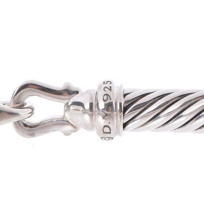 David Yurman Sterling Silver Diamond 5mm Cable Buckle Bracelet 5 of 5