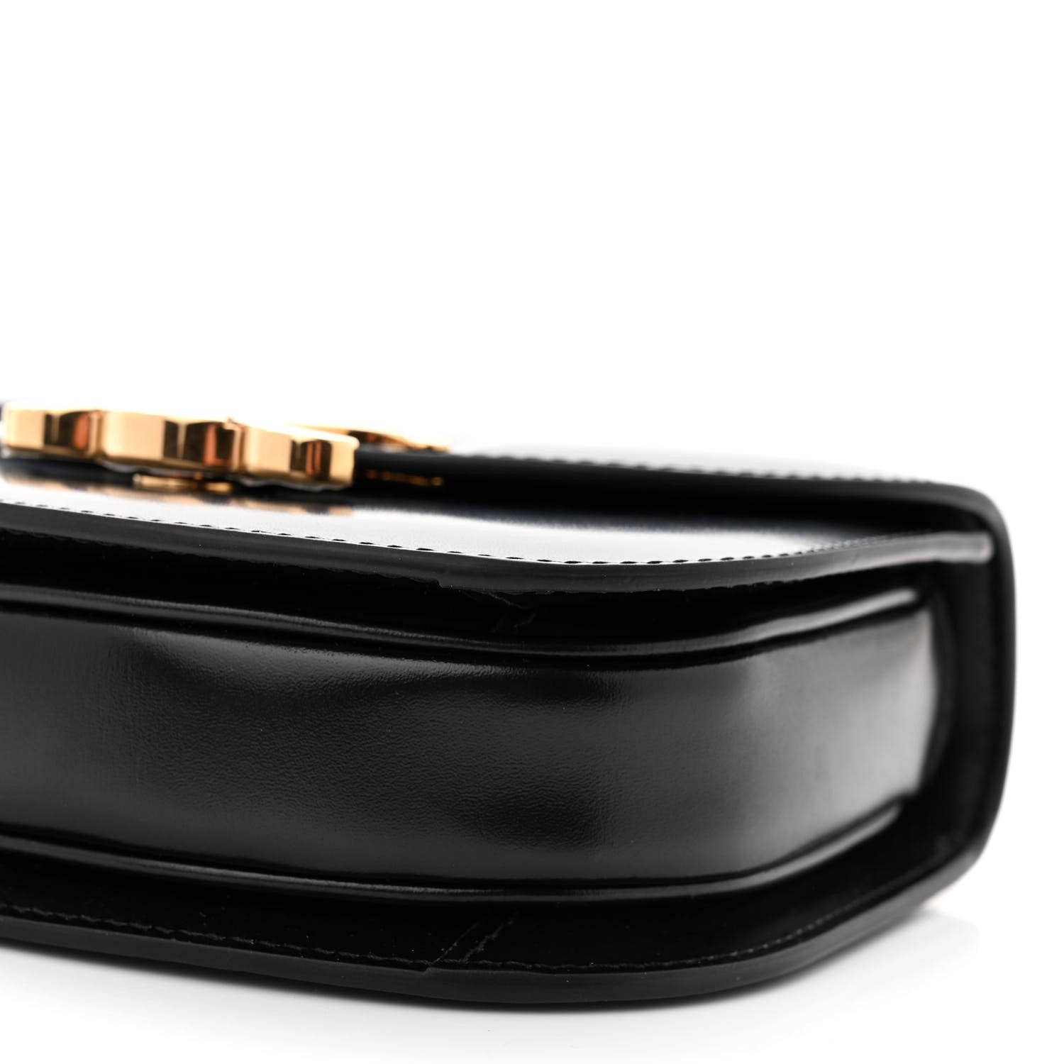 Celine Shiny Calfskin Triomphe Mini Besace Clea Black 10 of 10