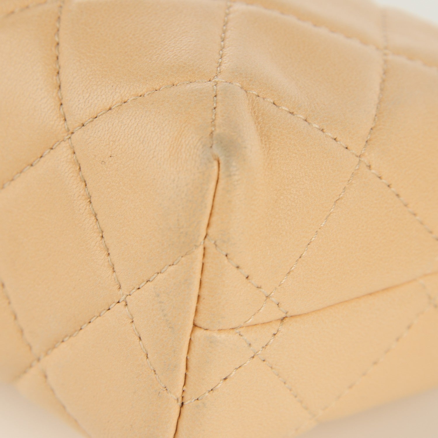Chanel Lambskin Quilted Cosmetic Case Beige 11 of 11