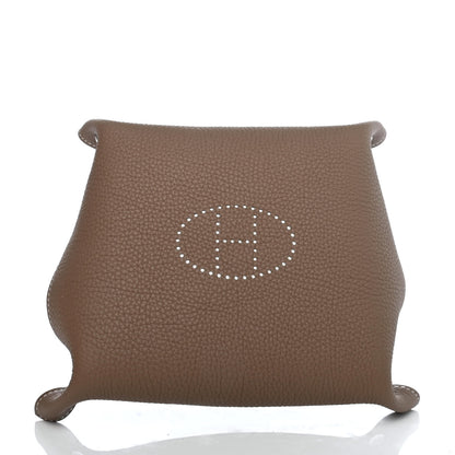 Hermes Taurillon Clemence Mises et Relances Change Tray Etoupe 2 of 4