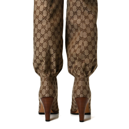 Gucci Monogram Over the Knee Boots 39 Beige Ebony 7 of 11