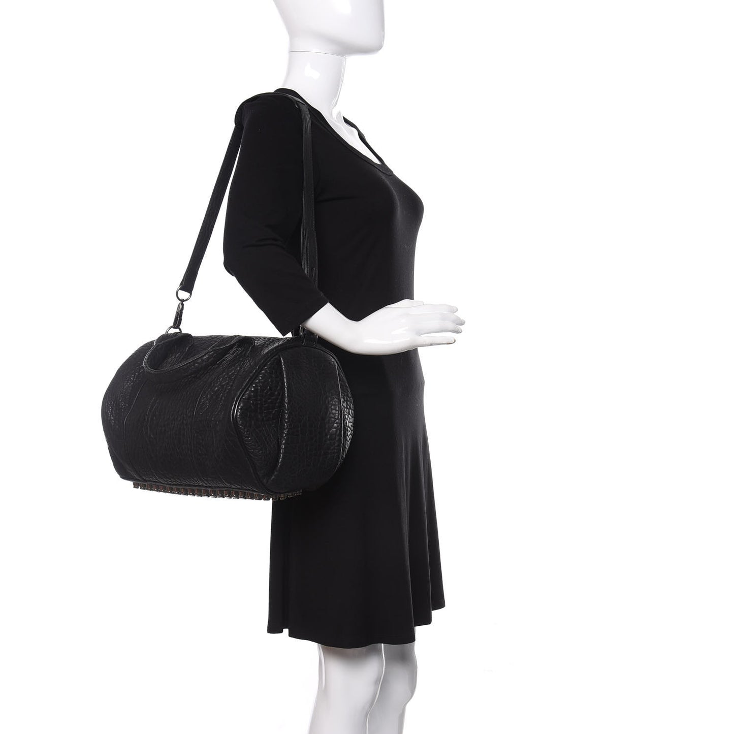 Pebbled Lambskin Rocco Black Nickel Hardware