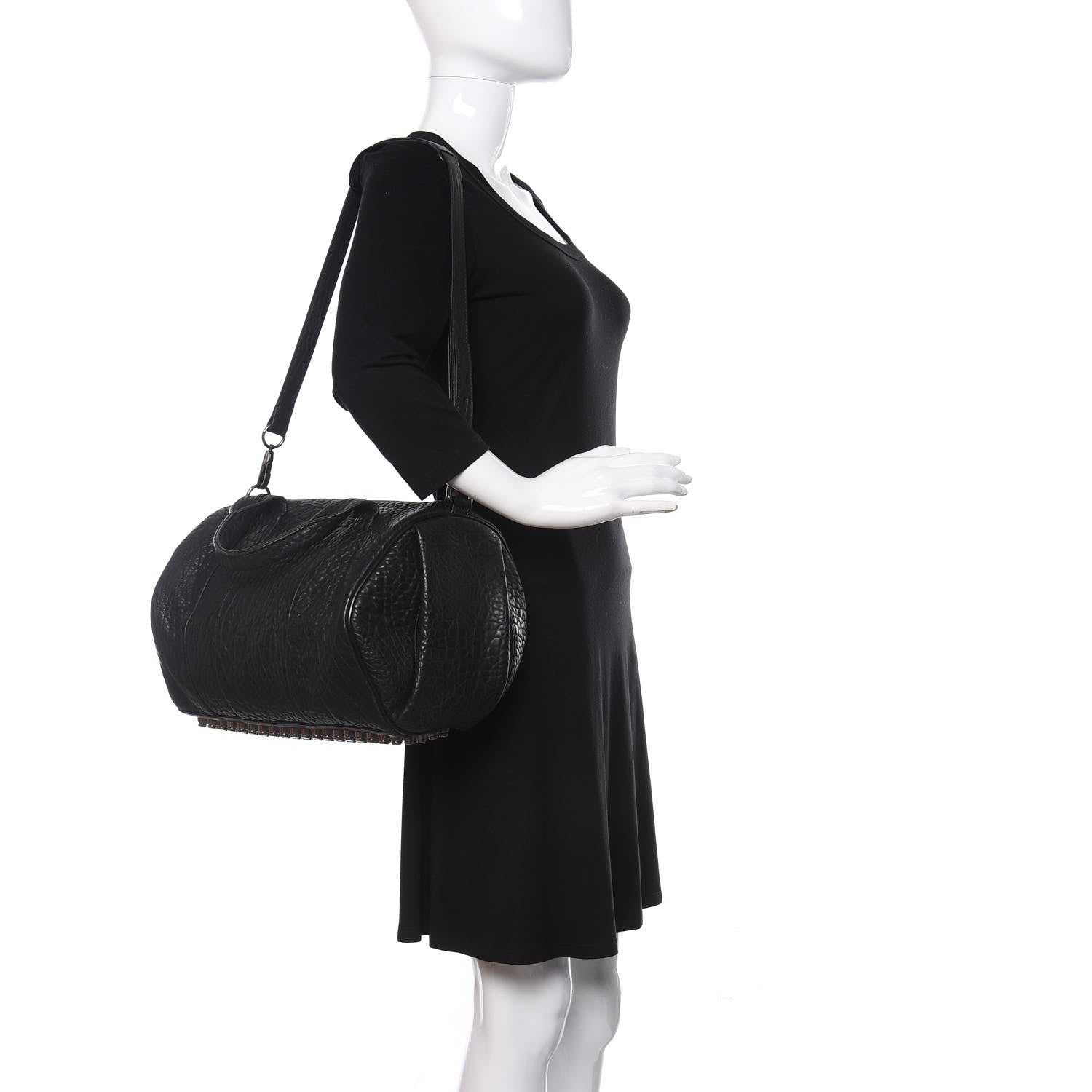 Alexander Wang Pebbled Lambskin Rocco Black Nickel Hardware 2 of 11