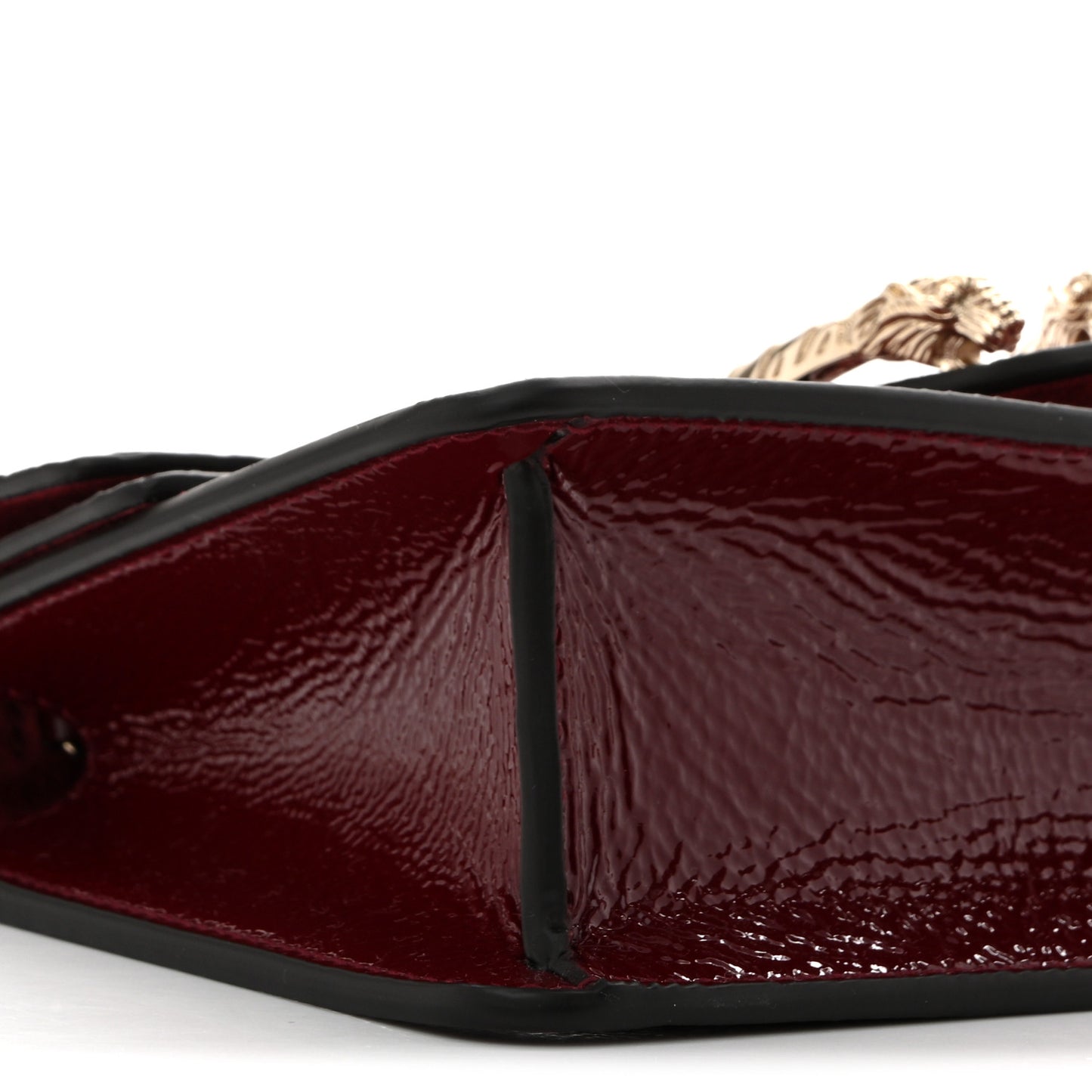 Crinkled Patent Mini Dionysus Shoulder Bag Rosso Ancora Red