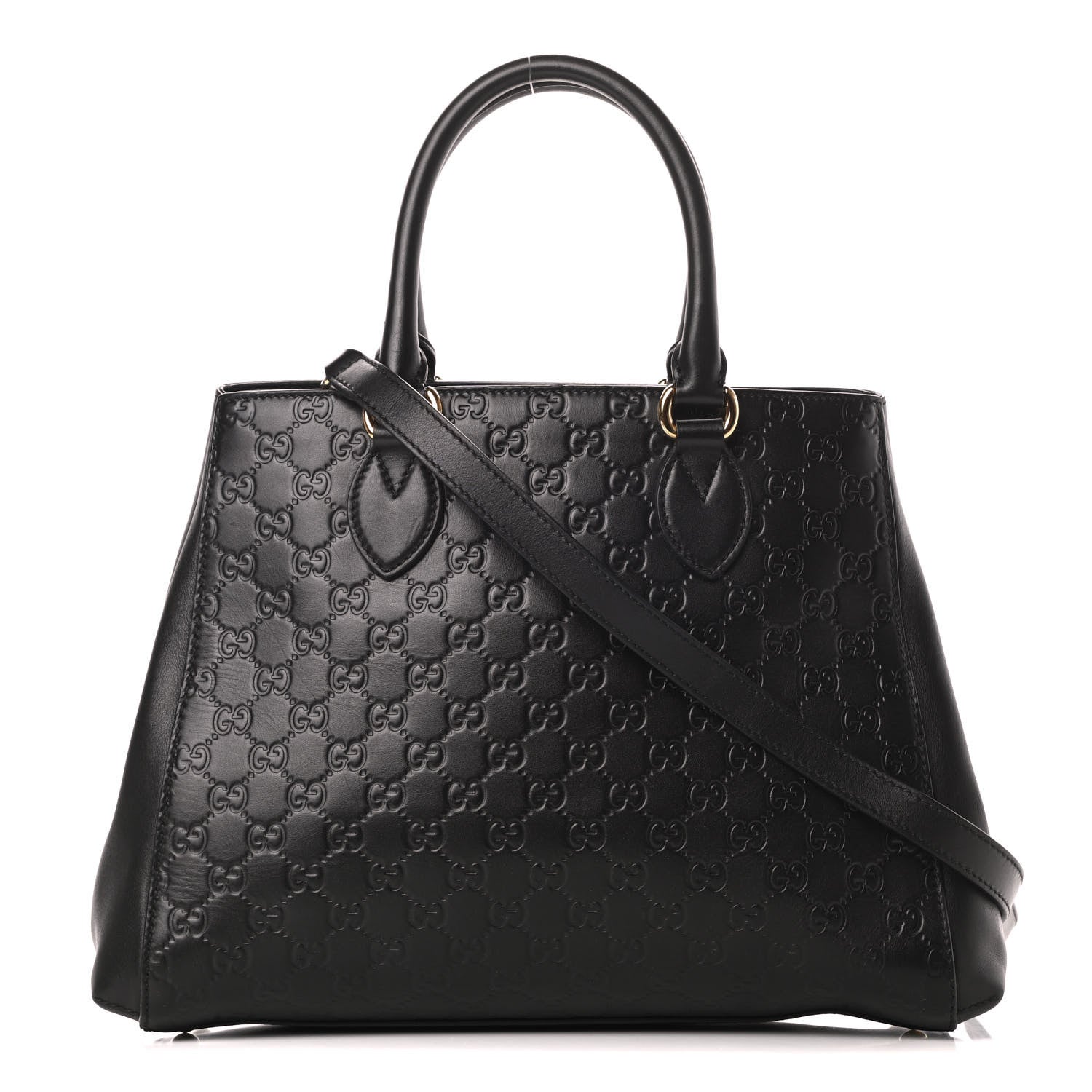 Gucci Soft Guccissima Signature Top Handle Tote Bag Black 1 of 17